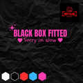 Black Box Fitted Sorry I'm Slow Car Vinyl Decals