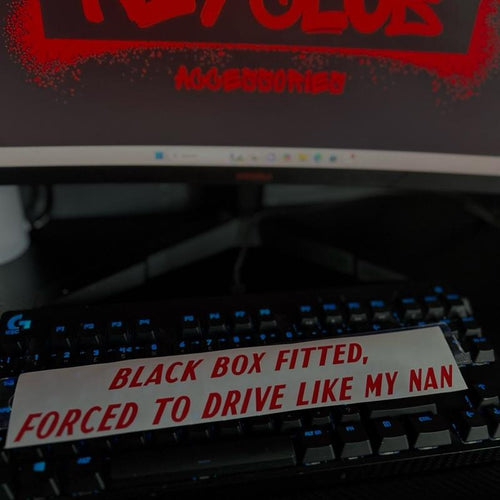 Black Box Fitted Forced To Drive Like My Nan Car Decal Vinyl
